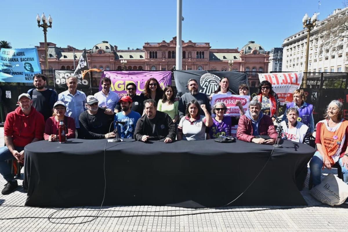 Sindicatos combativos y piqueteros reclamaron un paro nacional de 36 horas contra el ajuste