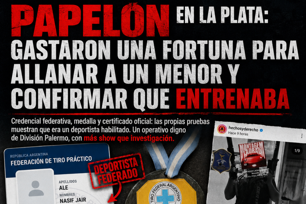 PAPELÓN EN LA PLATA: ALLANARON A UN MENOR PARA CONFIRMAR QUE ENTRENABA Y “DIVISIÓN PALERMO” YA PARECE UNA SERIE REALISTA