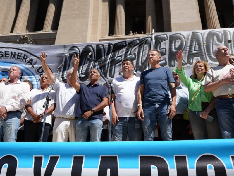 Cristian Jerónimo, tras la marcha de la CGT a Tribunales: “No estamos dispuestos a resignarnos ni a rendirnos”