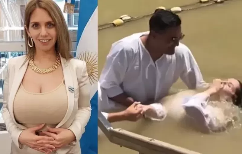 La Libertad Avanza hacia la santidad: Ponce bautizada en el Jordán, pero sus votos siguen haciéndole milagros al Diablo