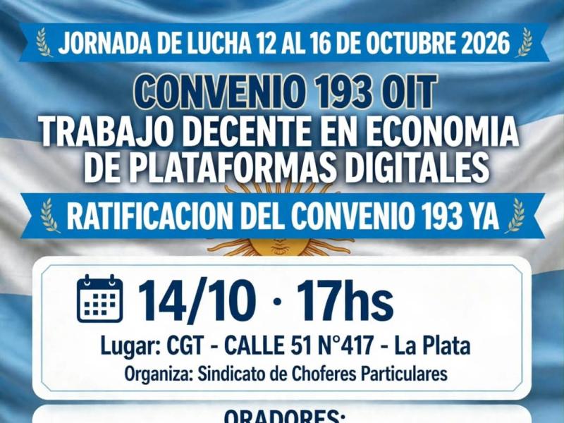 La Plata será sede de una jornada por el trabajo decente en las plataformas digitales