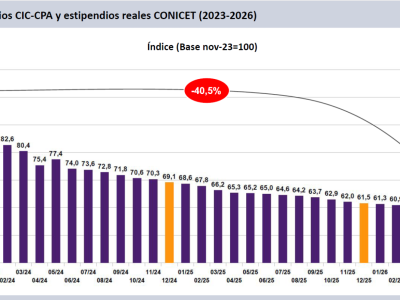 Los salarios del sistema científico acumulan pérdidas de hasta 40% en la gestión Milei