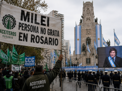 ATE convoca a una protesta en Rosario durante la visita de Milei y lo declarará persona no grata