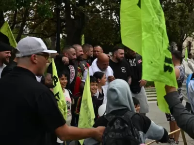 Insólito encuentro en La Plata: los Hells Angels marcharon junto a la UOCRA y encendieron las alarmas